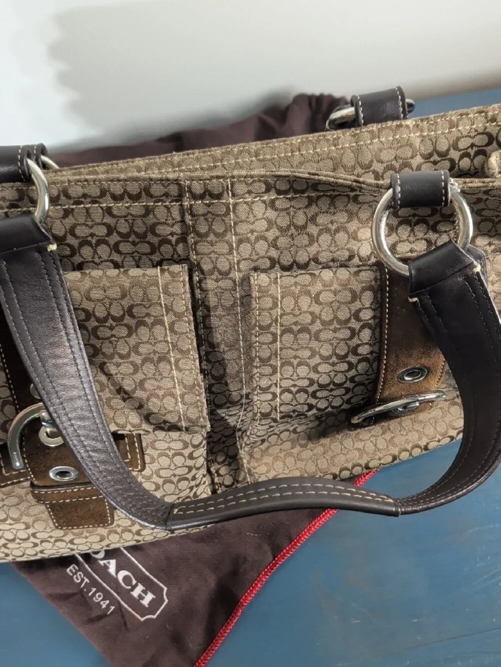 Coach Brown Soho Signature Buckle Tote Style 6427